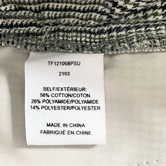 DEREK LAM 10 CROSBY Houndstooth Elastic Waist Pants Trousers - Picture 5 of 7